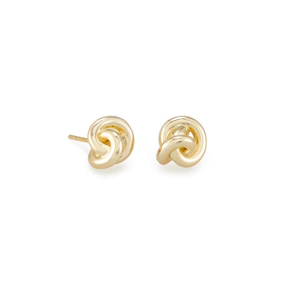 Kendra Scott Presleigh Love Knot Stud Earrings (Gold)